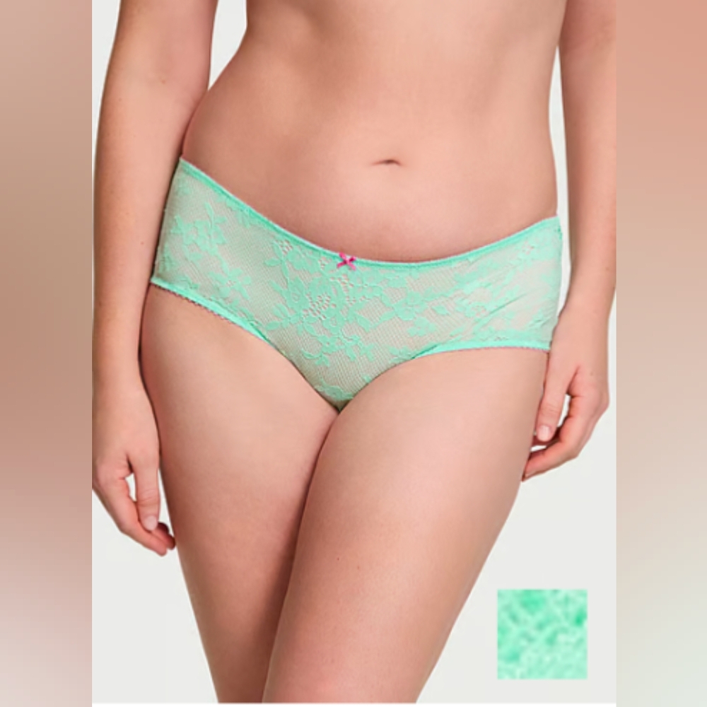 NWT Victoria's Secret Aqua Lace Bra and Panty Set - Picture 3 of 5
